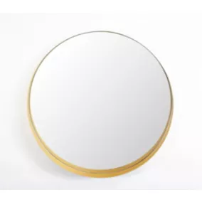 Miroir asymétrique en métal doré ⌀.50 cm