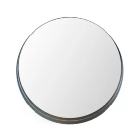 Miroir asymétrique en métal noir ⌀.50 cm