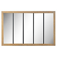 Miroir atelier 5 bades bois métal 90 x 140 cm