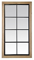 Miroir atelier bois et métal L.123 x l.63 cm