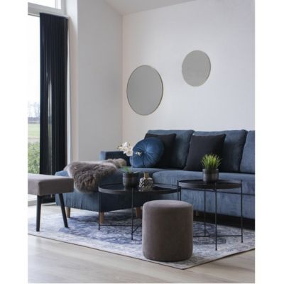 Miroir avec Cadre Jersey, Argent, Métal, 40x40x0,5 cm, EPIKASA