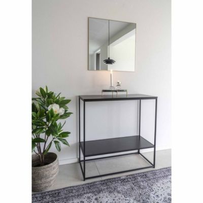 Miroir avec Cadre Jersey, Argent, Métal, 60x60x0,5 cm, EPIKASA
