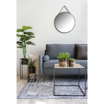 Miroir avec Cadre Trapani, Argent, Métal, 2x60x60 cm, EPIKASA