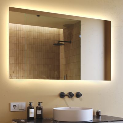 Miroir avec LED Illumination Salle de Bain (120x70cm) LED Lumineux Miroir avec Éclairage (LED058) Blanc Neutre 4500K