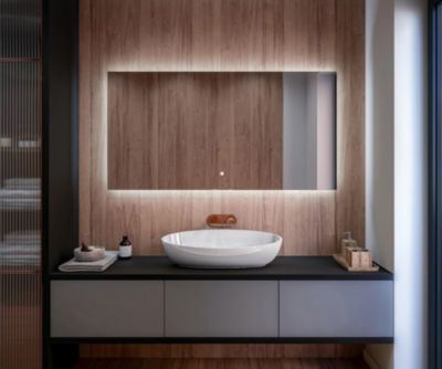 Miroir De Salle De Bain Lumineux LED 80x40 Cm - Éclairage Intégré, étanche IP65, Câble USB | Installation Murale Facile - 5