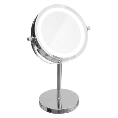 Miroir avec pied à led 19 cm métal chromé - 5Five