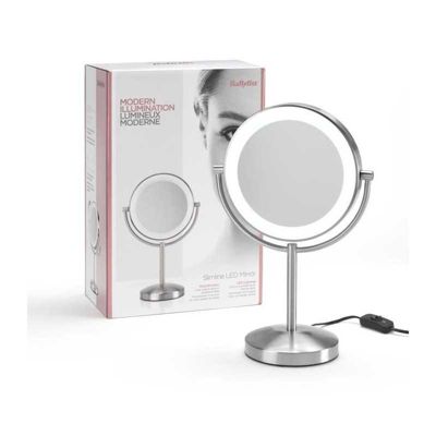 Miroir BaByliss 9437E slimline sur socle 1x/8x finition nickel