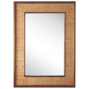 Miroir boho en bambou bois clair IGUALA