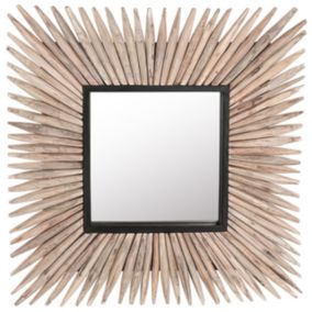 Miroir boho en bois bois clair SASABE