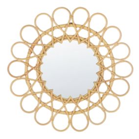 Miroir boho en rotin naturel BABAI