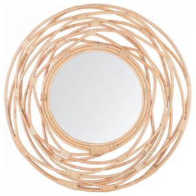 Miroir boho en rotin naturel BURGIS