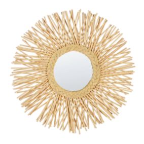 Miroir boho en rotin naturel KALASIN