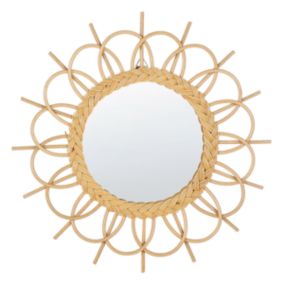 Miroir boho en rotin naturel TELAKIA