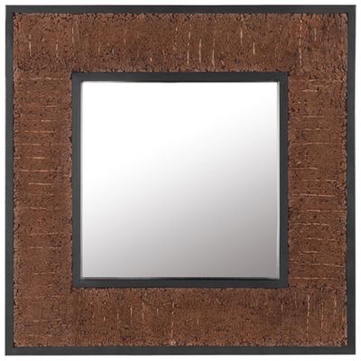 Miroir BOISE 60 cm 60 cm Teck Marron foncé