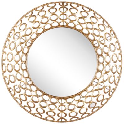Miroir BOURDON 80 cm 80 cm Métal Doré