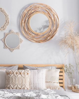 Miroir BURGIS 75 cm 75 cm Rotin Naturel