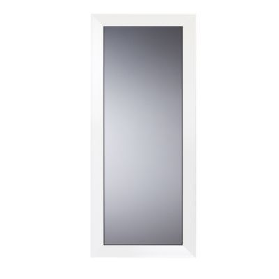 Miroir Mural avec Cadre en Acier Blanc pourtour …