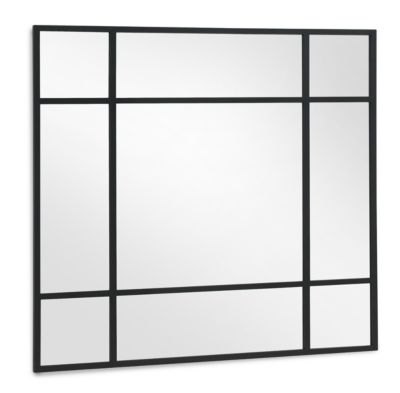 Miroir carré 120x120 avec structure en métal noir