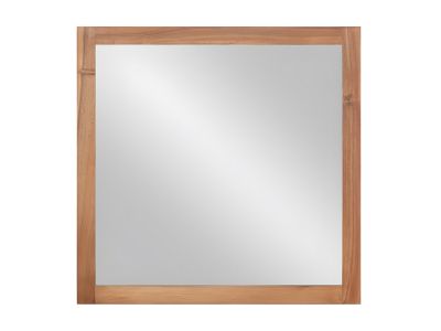Miroir carré avec contour en bois d'acacia - 60 x 60 cm -  SEPANG