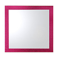 Miroir carré Glitter rose 35 x 35 cm