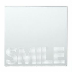Miroir carré à coller Smile L.20 x l.20 cm