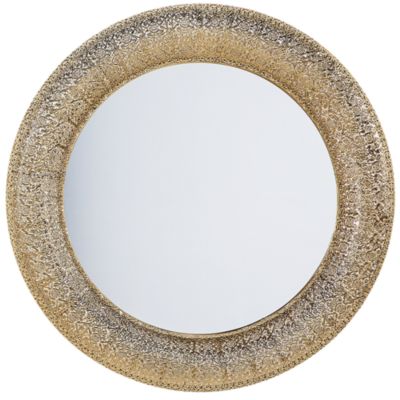 Miroir CHANNAY 80 cm 80 cm Métal Doré