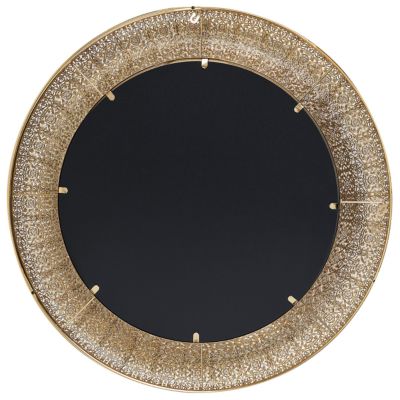 Miroir CHANNAY 80 cm 80 cm Métal Doré