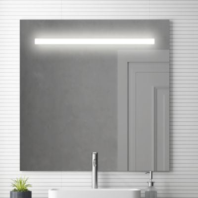 Miroir éclairage LED de salle de bain STAM avec interrupteur tactile - 80x80cm