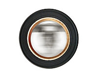 Miroir convexe rond style vintage effet mat doré noir et doré ⌀38,5 x L.38,5 x H.38,5 x ep.5 cm