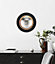 Miroir convexe rond style vintage effet mat doré noir et doré ⌀38,5 x L.38,5 x H.38,5 x ep.5 cm