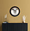 Miroir convexe rond style vintage effet mat noir et doré ⌀48,5 x L.48,5 x H.48,5 x ep.5 cm