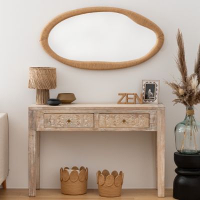 Miroir corde organique Laia beige H114cm - Atmosphera Créateur d'intérieur