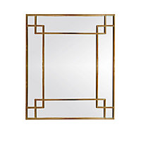 Miroir déco metal doré 95 x 80 cm
