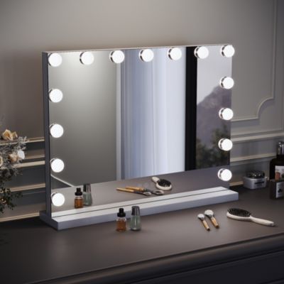 Miroir de maquillage éclairé Hollywood SIRHONA avec 15 ampoules LED Dimmable pour Dressing chambre tactile intelligent