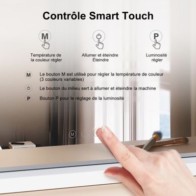 Miroir Cosmétique Rechargeable Avec éclairage LED, Miroir De Maquillage