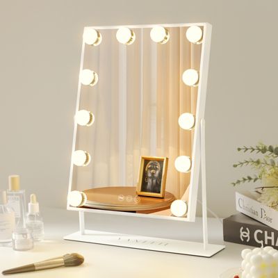 Miroir de maquillage Hollywood Lumineux LED Coiffeuse 30 x 41 cm