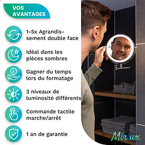 Miroir de maquillage à LED double face Dual-Face miroir pliable créatif Miroir de maquillage à LED double face Dual-Face miroir pliable créatif