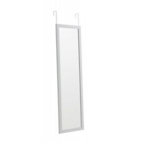 Miroir de porte rectangulaire blanc l.35 x H.125