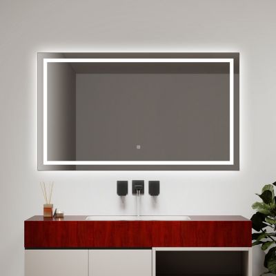 Miroir de Salle de Bain 140x80cm avec anti-buée,3 Couleurs de Lumière,Fonction mémoire,Étanche IP44,Ocean Sanitaire