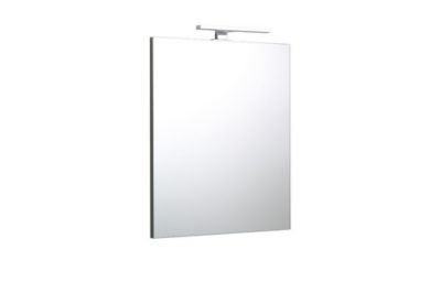 Miroir De Salle De Bain 60X70 Réversible Avec Lampe Chromée