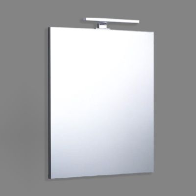 Miroir De Salle De Bain 60X70 Réversible Avec Lampe Chromée