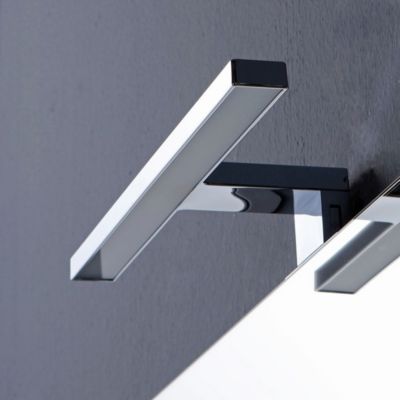 Miroir De Salle De Bain 60X70 Réversible Avec Lampe Chromée