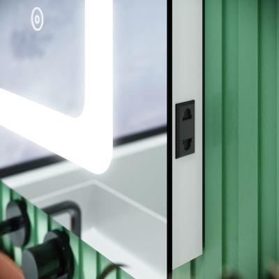 Miroir Salle De Bain LED 100x60cm - Éclairage Blanc Froid 6000K - Design Moderne