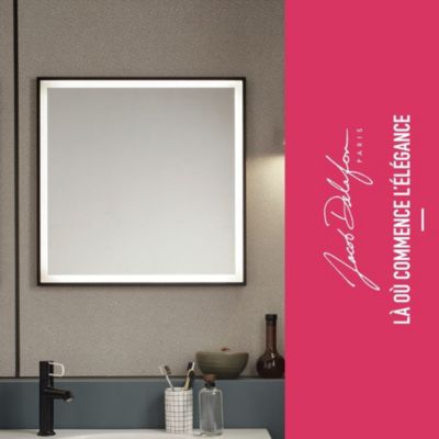 Miroir de salle de bain JACOB DELAFON Allure 60 x 60 cm, carré LED