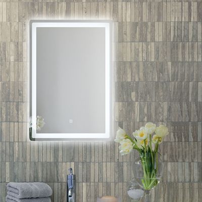 Miroir de salle de bain LED 50x70cm à luminosité variable rectangulaire LuxuryBain