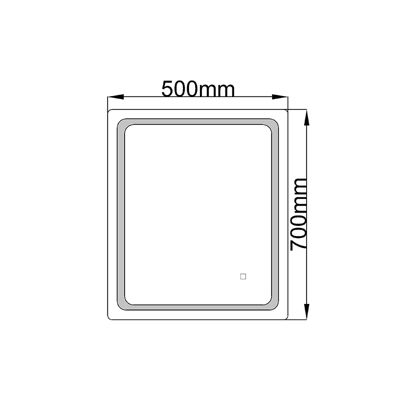 Miroir de salle de bain LED 50x70cm à luminosité variable rectangulaire LuxuryBain