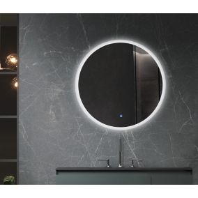 Miroir de salle de bain LED 60cm rond à luminosité variable et interrupteur tactile.LB-228080-60-60 LuxuryBain