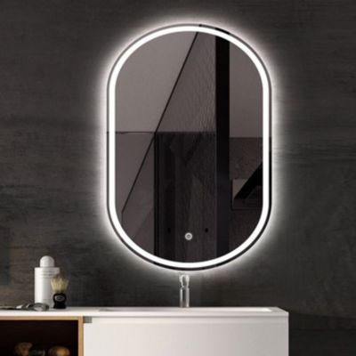 Miroir de salle de bain LED 60x80 REA chrome argent