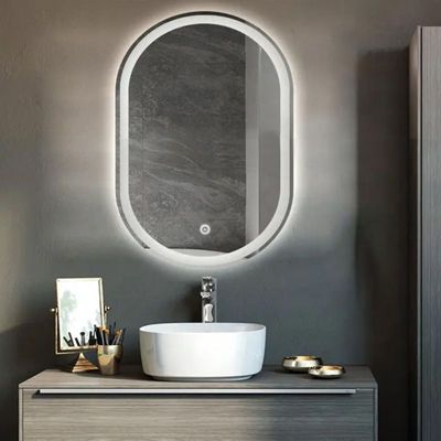 Miroir de salle de bain LED 60x80 REA chrome argent