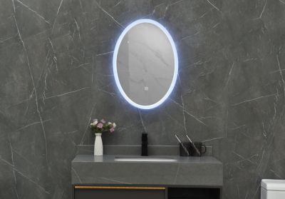 Miroir de salle de bain LED 60x80cm ovale à luminosité variable LuxuryBain